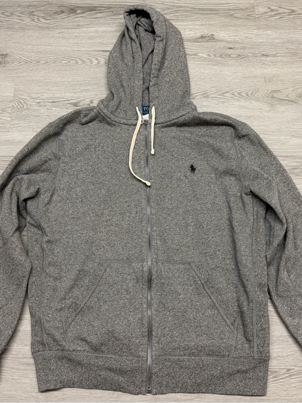 Polo by Ralph Lauren Heather Gray Full-Zip Hoodie sweatshirt marled gray